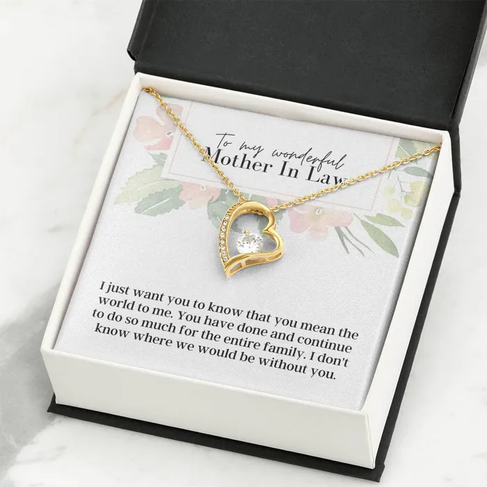 ShineOn Fulfillment Necklaces To My Wonderful Mother In Law Forever Love Pendant Necklace