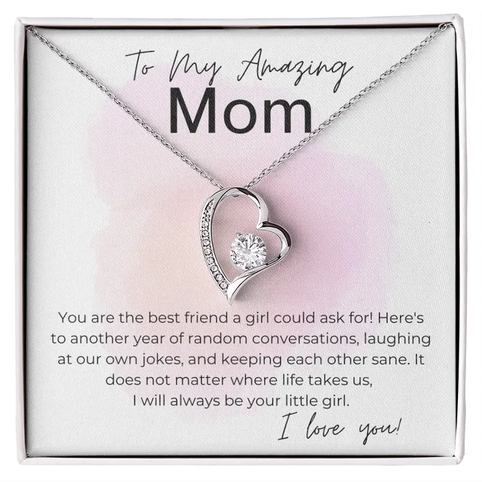 ShineOn Fulfillment Necklaces Will Always Be Your Little Girl Gift for Mom Heart Pendant Necklace ShineOn Fulfillment Necklaces Will Always Be Your Little Girl Gift for Mom Heart Pendant Necklace