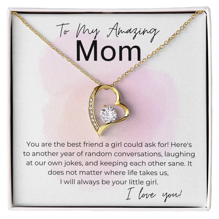 ShineOn Fulfillment Necklaces Will Always Be Your Little Girl Gift for Mom Heart Pendant Necklace