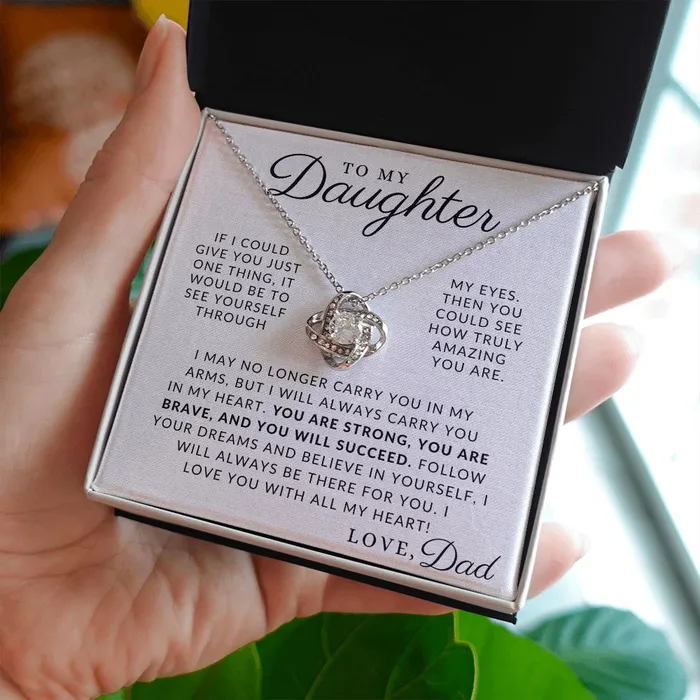 ShineOn Fulfillment Necklaces With All My Heart To My Daughter From Dad Father to Daughter Gift Christmas Gifts Birthday Present Graduation Necklace Valentines Day