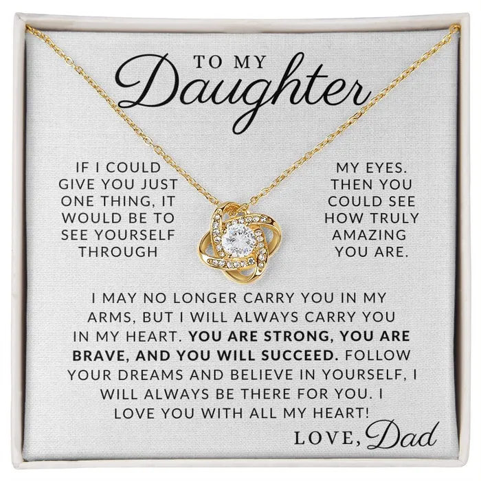 ShineOn Fulfillment Necklaces With All My Heart To My Daughter From Dad Father to Daughter Gift Christmas Gifts Birthday Present Graduation Necklace Valentines Day