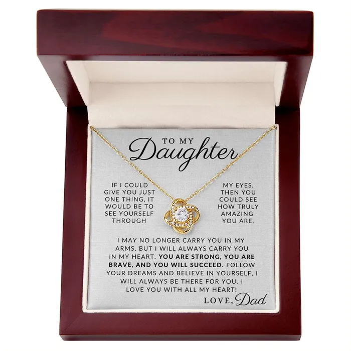 ShineOn Fulfillment Necklaces With All My Heart To My Daughter From Dad Father to Daughter Gift Christmas Gifts Birthday Present Graduation Necklace Valentines Day