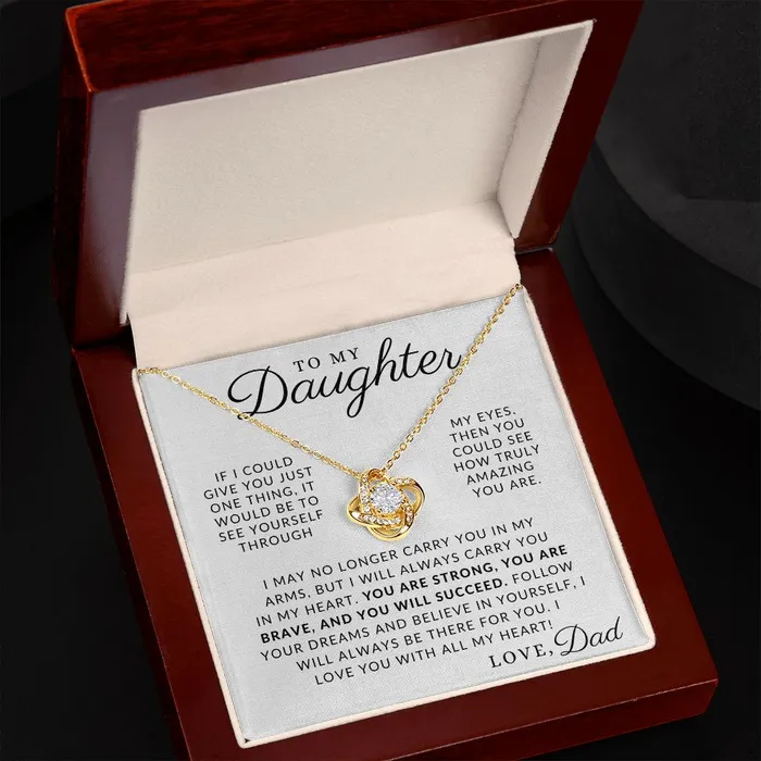 ShineOn Fulfillment Necklaces With All My Heart To My Daughter From Dad Father to Daughter Gift Christmas Gifts Birthday Present Graduation Necklace Valentines Day