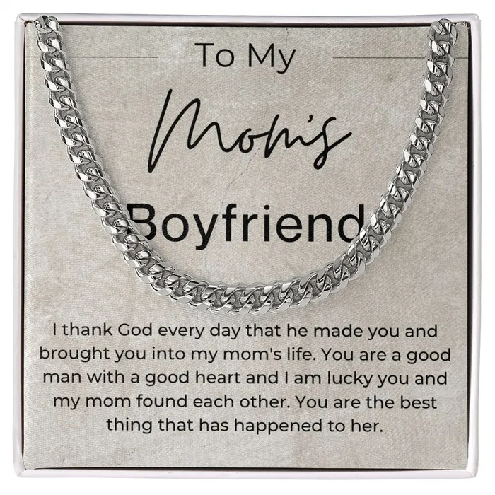 ShineOn Fulfillment Necklaces You Are A Good Man With A Good Heart Gift For Moms Boyfriend Cuban Linked Chain Necklace