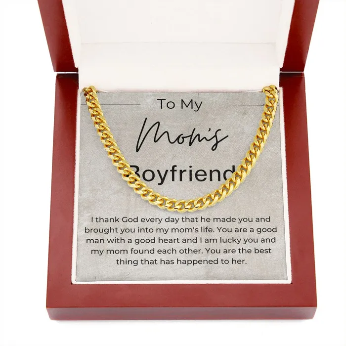 ShineOn Fulfillment Necklaces You Are A Good Man With A Good Heart Gift For Moms Boyfriend Cuban Linked Chain Necklace