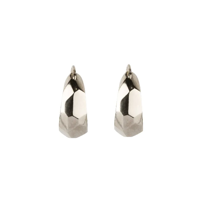 Silver Fragment Huggie Hoops Corey Egan Rings