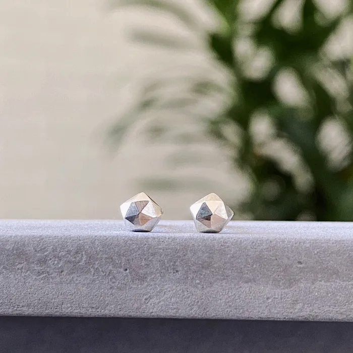 Silver Micro Fragment Stud Earrings Corey Egan Earrings