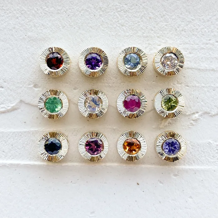 Small Aurora Birthstone Necklace in 14k Yellow Gold Corey Egan Necklaces