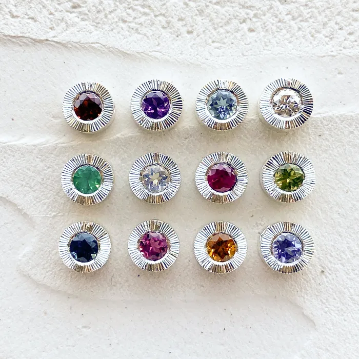 Small Aurora Birthstone Necklace in Sterling Silver Corey Egan Necklaces