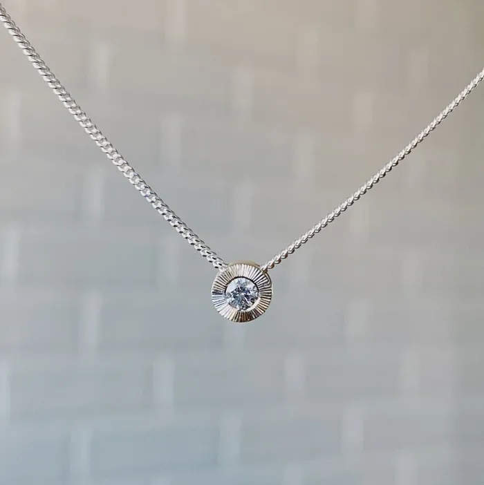 Small Aurora Birthstone Necklace in Sterling Silver Corey Egan Necklaces