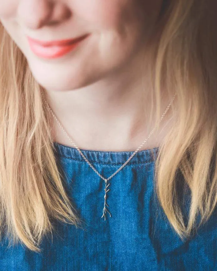spindle neuron necklace silver sciencejewelry1824 Necklaces