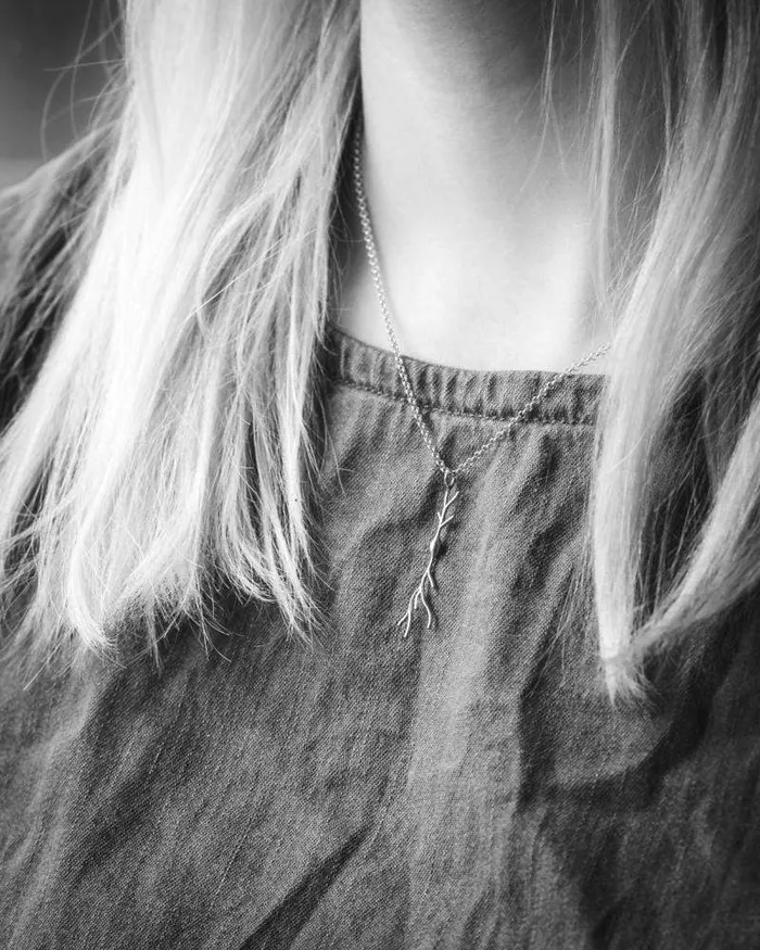 spindle neuron necklace silver sciencejewelry1824 Necklaces