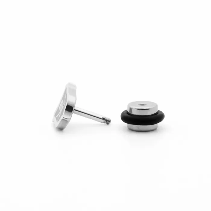 Stainless Steel Pirate Skull and Cross Swords Fake Plug Earring Glitters Earrings