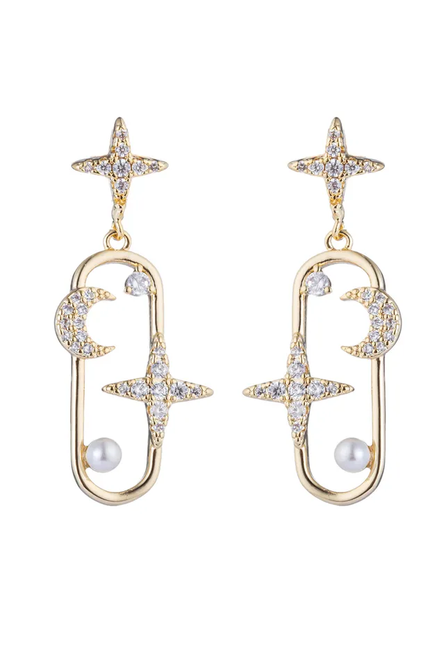 Star Moon Earrings Eye Candy LA Earrings