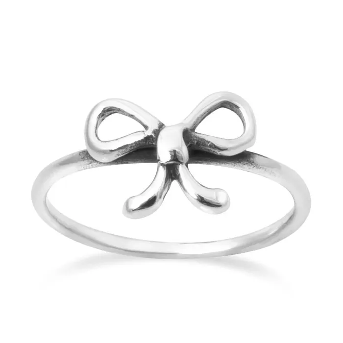 Teeda Rings R2034 Bow Silver Ring