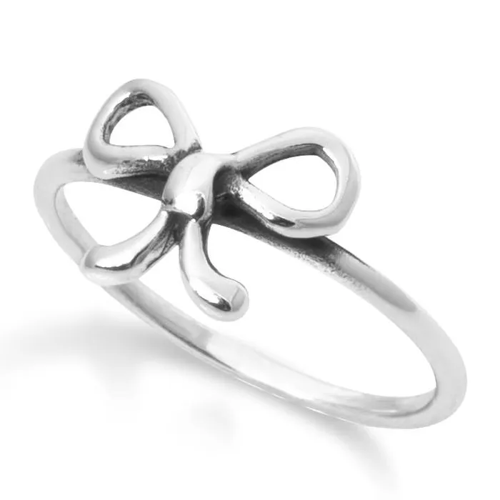 Teeda Rings R2034 Bow Silver Ring