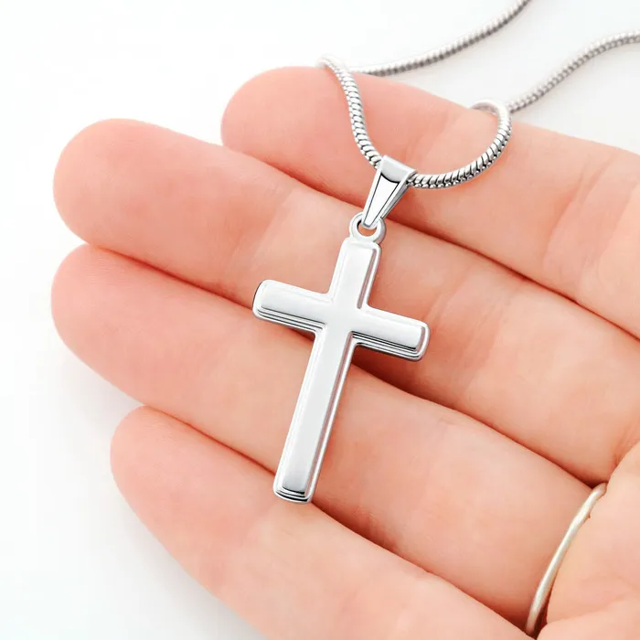 To My Dear Granddaughter I Believe in You Engravable Cross Necklace ShineOn Fulfillment Necklaces