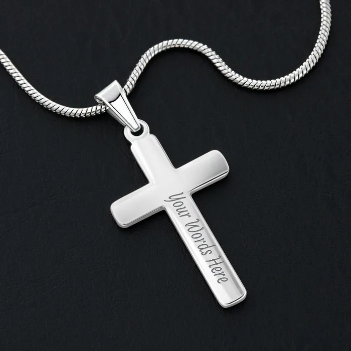 To My Dear Granddaughter I Believe in You Engravable Cross Necklace ShineOn Fulfillment Necklaces