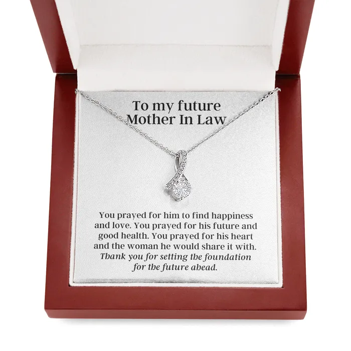 To My Future Mother In Law From Future Daughter Thank You for Praying Alluring Beauty Pendant Necklace The Perfect Gift ShineOn Fulfillment Necklaces
