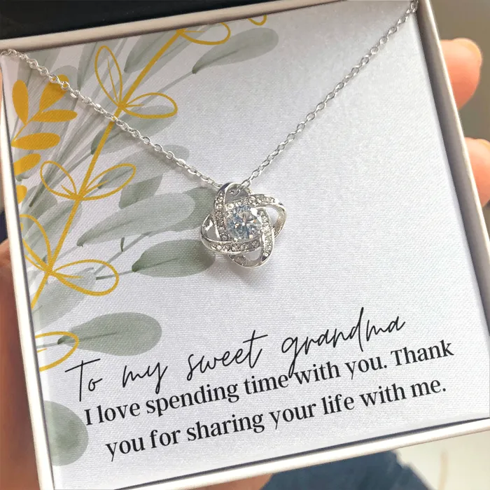 To My Sweet Grandma Love Knot Pendant Necklace The Perfect Gift for your Grandma ShineOn Fulfillment Necklaces To My Sweet Grandma Love Knot Pendant Necklace The Perfect Gift for your Grandma ShineOn Fulfillment Necklaces
