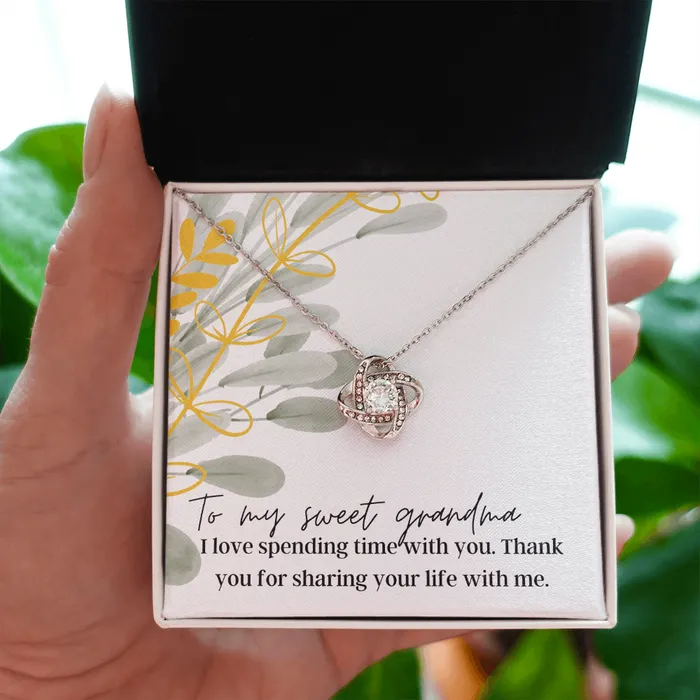 To My Sweet Grandma Love Knot Pendant Necklace The Perfect Gift for your Grandma ShineOn Fulfillment Necklaces
