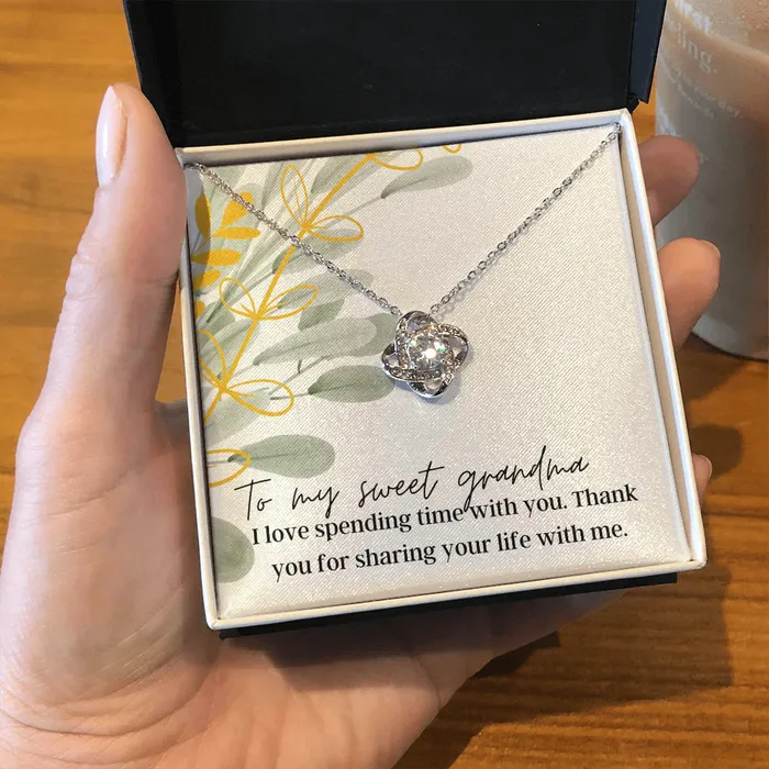 To My Sweet Grandma Love Knot Pendant Necklace The Perfect Gift for your Grandma ShineOn Fulfillment Necklaces