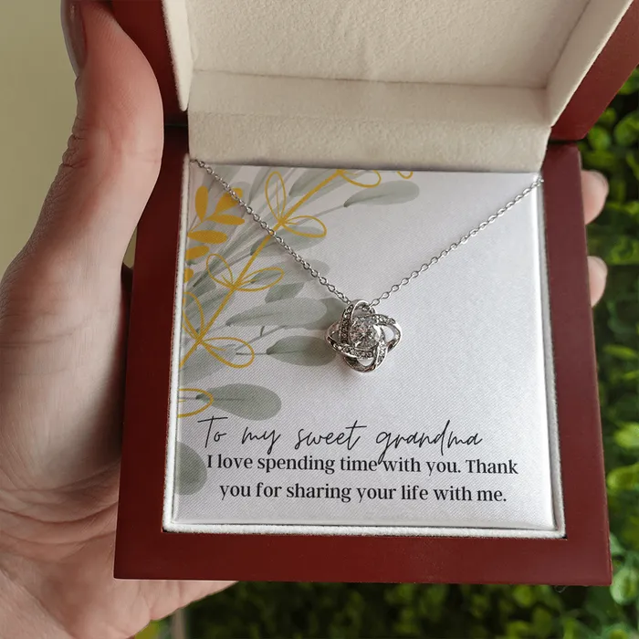To My Sweet Grandma Love Knot Pendant Necklace The Perfect Gift for your Grandma ShineOn Fulfillment Necklaces