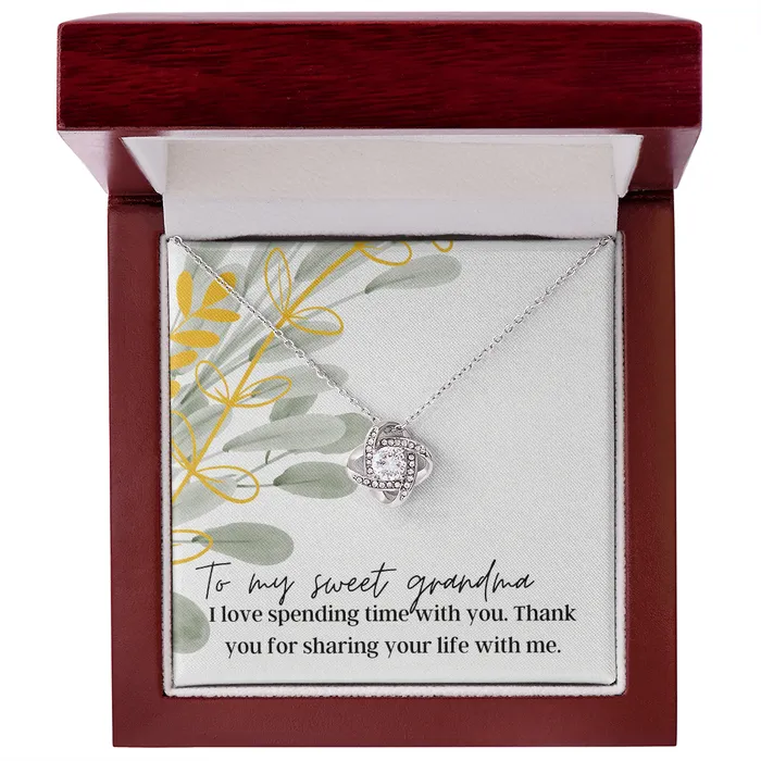 To My Sweet Grandma Love Knot Pendant Necklace The Perfect Gift for your Grandma ShineOn Fulfillment Necklaces