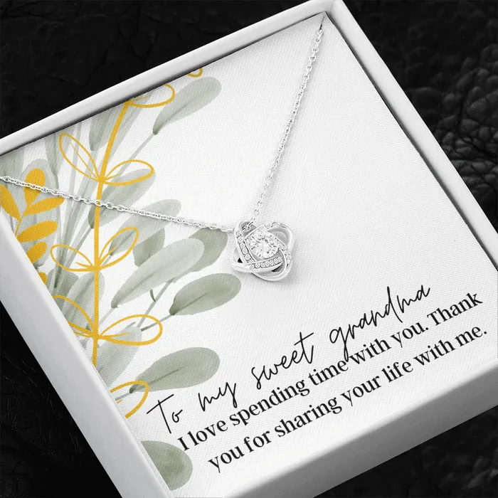To My Sweet Grandma Love Knot Pendant Necklace The Perfect Gift for your Grandma ShineOn Fulfillment Necklaces