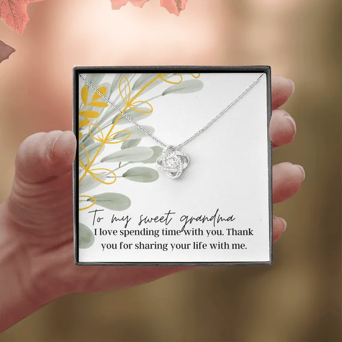 To My Sweet Grandma Love Knot Pendant Necklace The Perfect Gift for your Grandma ShineOn Fulfillment Necklaces