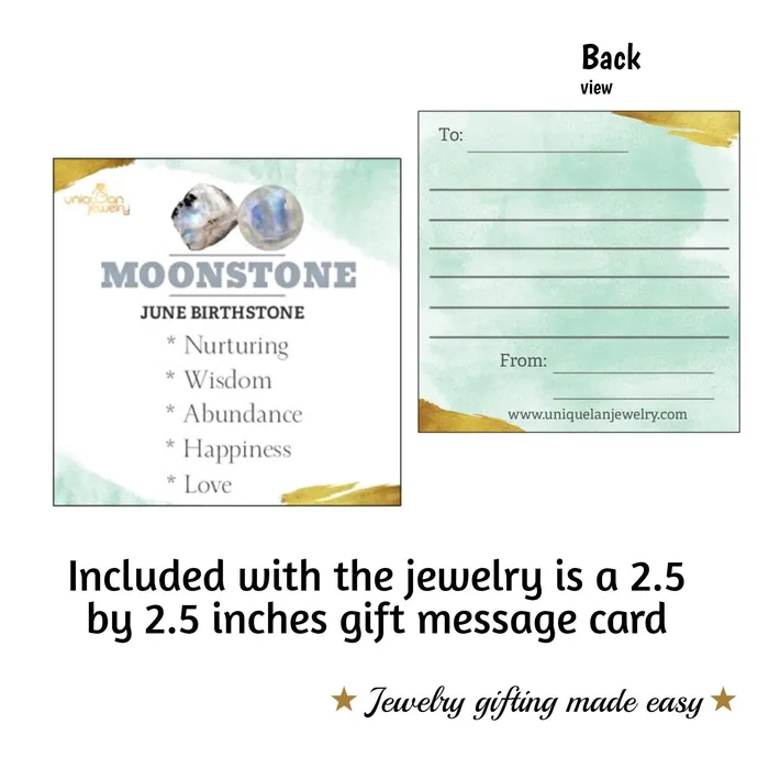 Uniquelan Jewelry Bracelets Raw Moonstone Ring Bracelet Set