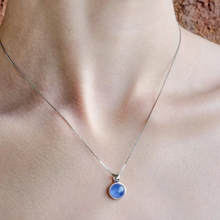 Uniquelan Jewelry Necklaces Real Tanzanite Necklace