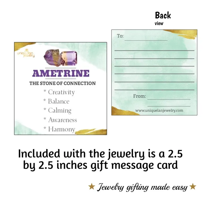 Uniquelan Jewelry Rings Raw Ametrine Adjustable Ring Uniquelan Jewelry Rings Raw Ametrine Adjustable Ring
