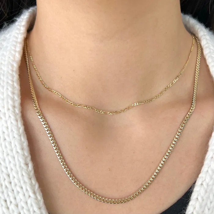 Valerie Madison Fine Jewelry Necklaces Light Figaro Chain Necklace Valerie Madison Fine Jewelry Necklaces Light Figaro Chain Necklace