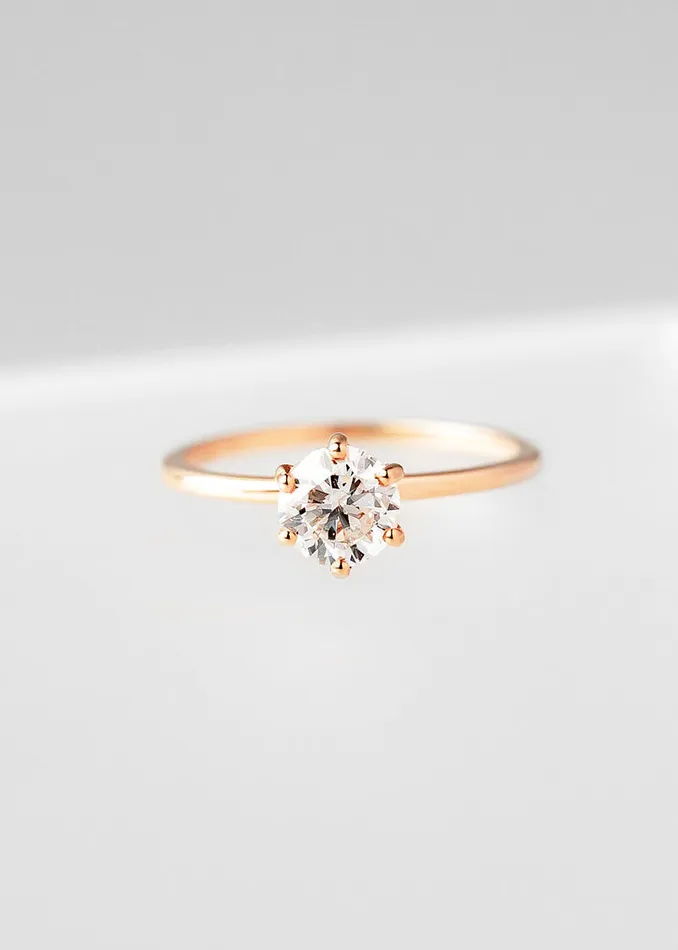 Venvs New Theme Rings The Helia Ring 090ct Round Natural Diamond Rose Gold Venvs New Theme Rings The Helia Ring 090ct Round Natural Diamond Rose Gold