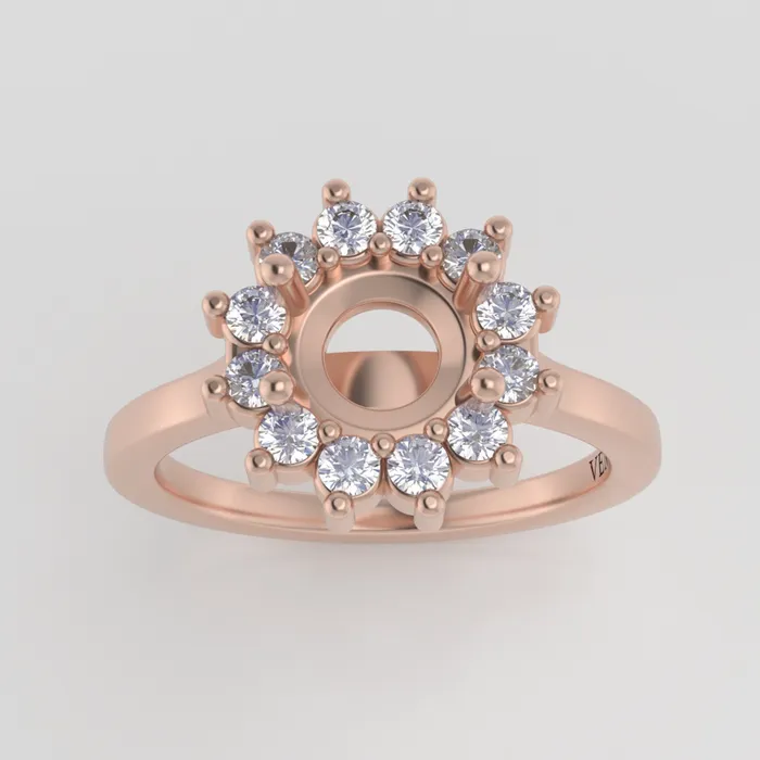 VENVS Rings The Soleil 14k Rose Size 6 Stone SA16 Rainforest Ring Box Custom Engraving 0 VENVS Rings The Soleil 14k Rose Size 6 Stone SA16 Rainforest Ring Box Custom Engraving 0