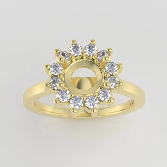 VENVS Rings The Soleil 14k Yellow Size 8 Stone CLR65 Antelope Ring Box Custom Engraving 0 VENVS Rings The Soleil 14k Yellow Size 8 Stone CLR65 Antelope Ring Box Custom Engraving 0