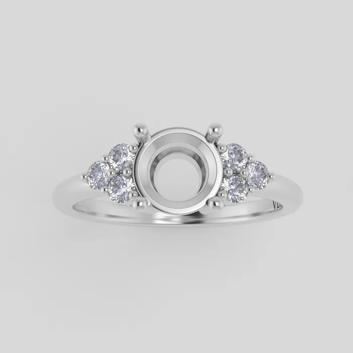 VENVS The Calisto 14k White Size 525 Stone MOS4 Gray Ring Box Custom Engraving 0 Rings VENVS The Calisto 14k White Size 525 Stone MOS4 Gray Ring Box Custom Engraving 0 Rings
