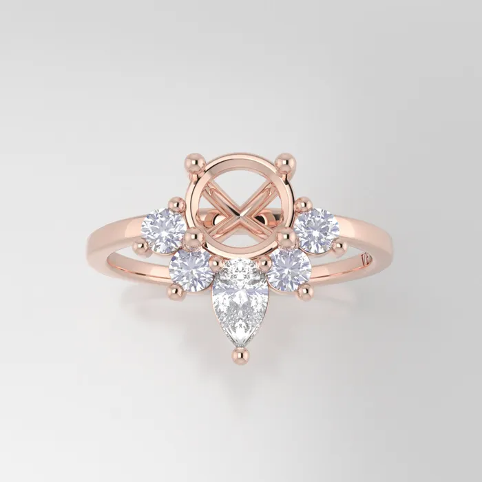VENVS The Celeste 14k Rose Size 7 Stone PS133 Rainforest Ring Box Custom Engraving 0 Rings VENVS The Celeste 14k Rose Size 7 Stone PS133 Rainforest Ring Box Custom Engraving 0 Rings