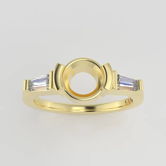 VENVS The Wolfe 14k Yellow Size 5 Stone EMC25 Gray Ring Box Custom Engraving 0 Rings VENVS The Wolfe 14k Yellow Size 5 Stone EMC25 Gray Ring Box Custom Engraving 0 Rings