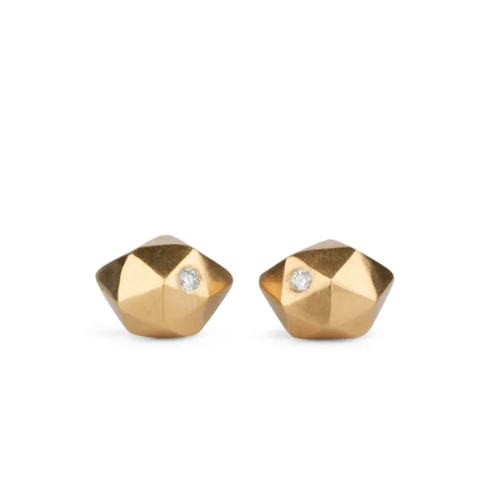 Vermeil Tiny Fragment Diamond Stud Earrings Corey Egan Earrings