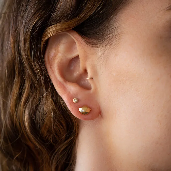 Vermeil Tiny Fragment Diamond Stud Earrings Corey Egan Earrings