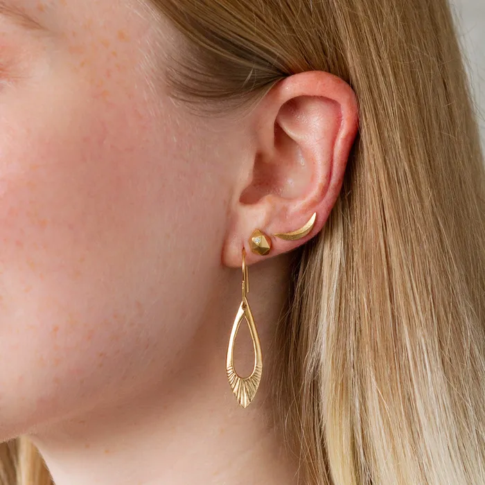 Vermeil Tiny Fragment Diamond Stud Earrings Corey Egan Earrings