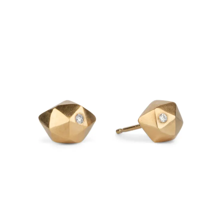 Vermeil Tiny Fragment Diamond Stud Earrings Corey Egan Earrings
