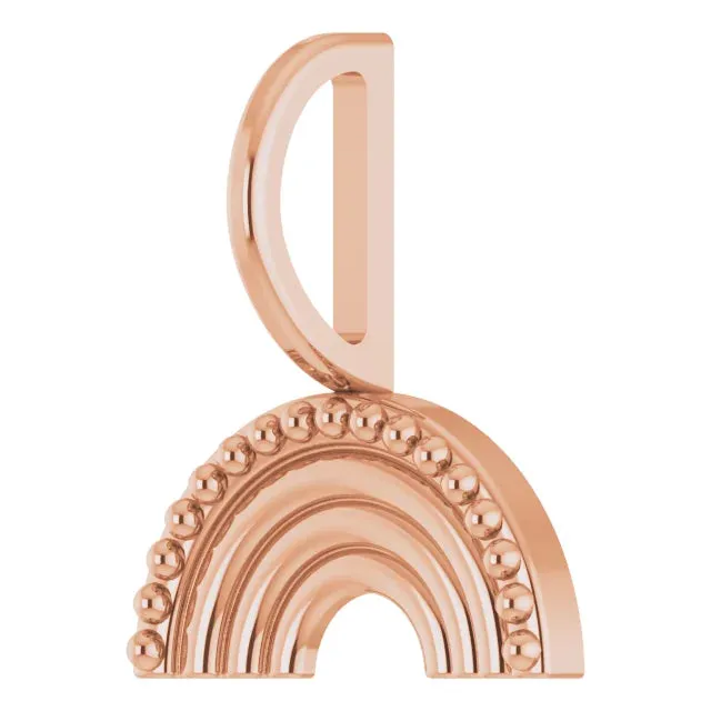Vintage Magnality Rainbow Dreaming Solid Gold Charm Pendant 14K Yellow White Rose Gold PreStyled Sets