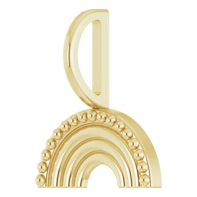 Vintage Magnality Rainbow Dreaming Solid Gold Charm Pendant 14K Yellow White Rose Gold PreStyled Sets