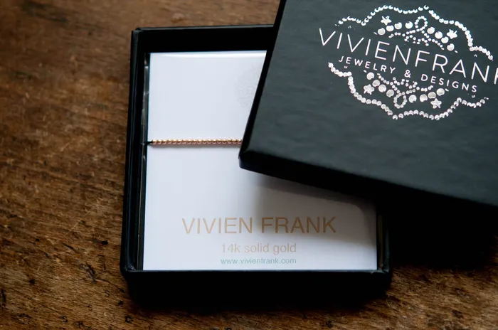 Vivien Frank Designs Bracelets 14k solid gold beaded bracelet