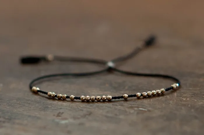 Vivien Frank Designs Disco friendship bracelet 14k solid gold Bracelets