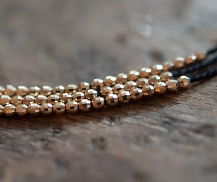 Vivien Frank Designs Disco friendship bracelet 14k solid gold Bracelets