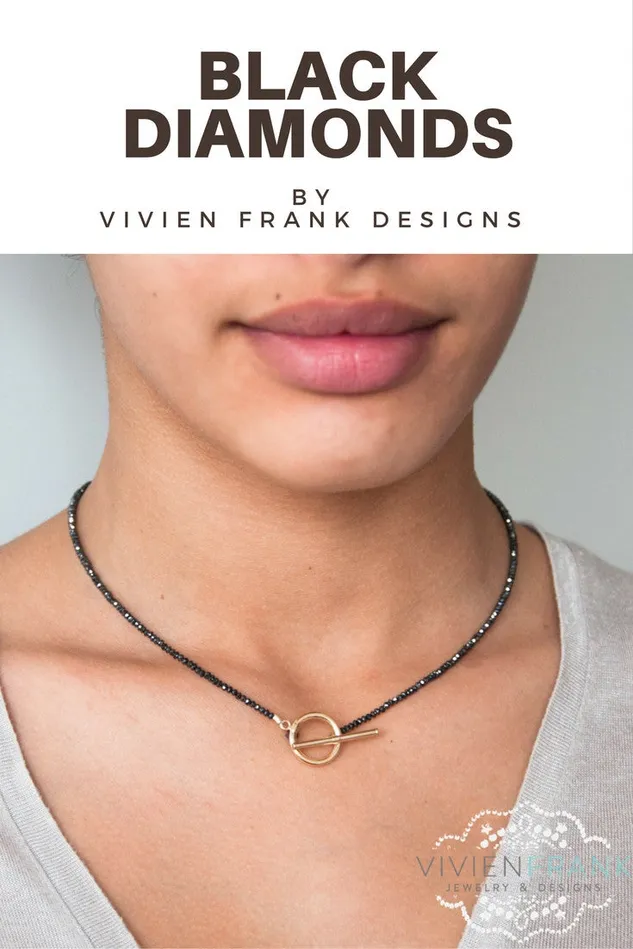 Vivien Frank Designs Necklaces Black Diamond Necklace